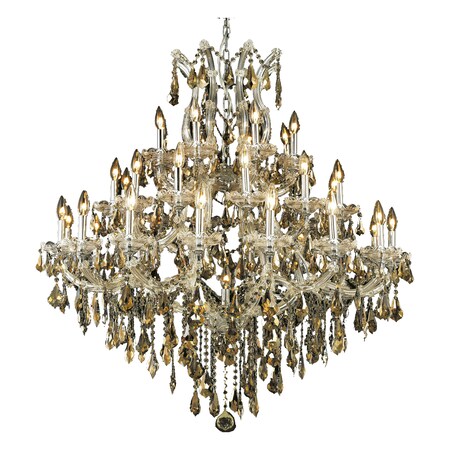 Elegant Lighting Royal Cut Smoky Golden Teak Crystal Maria Theresa 37-Light 2801G44C-GT/RC